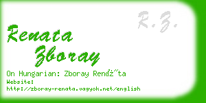 renata zboray business card